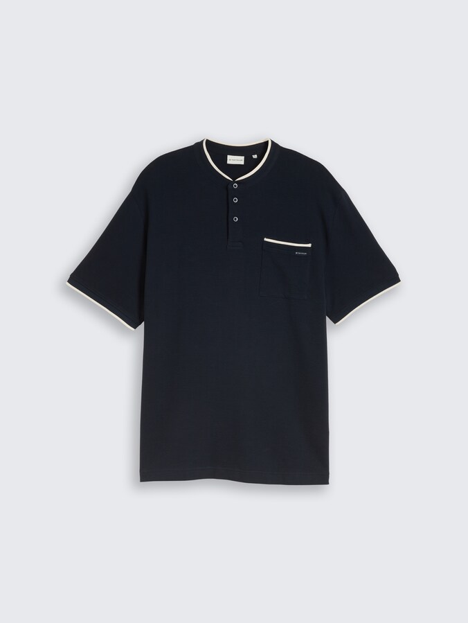 Plus Size - Poloshirt mit Brusttasche von Men Plus Size, sky captain blue ottoman