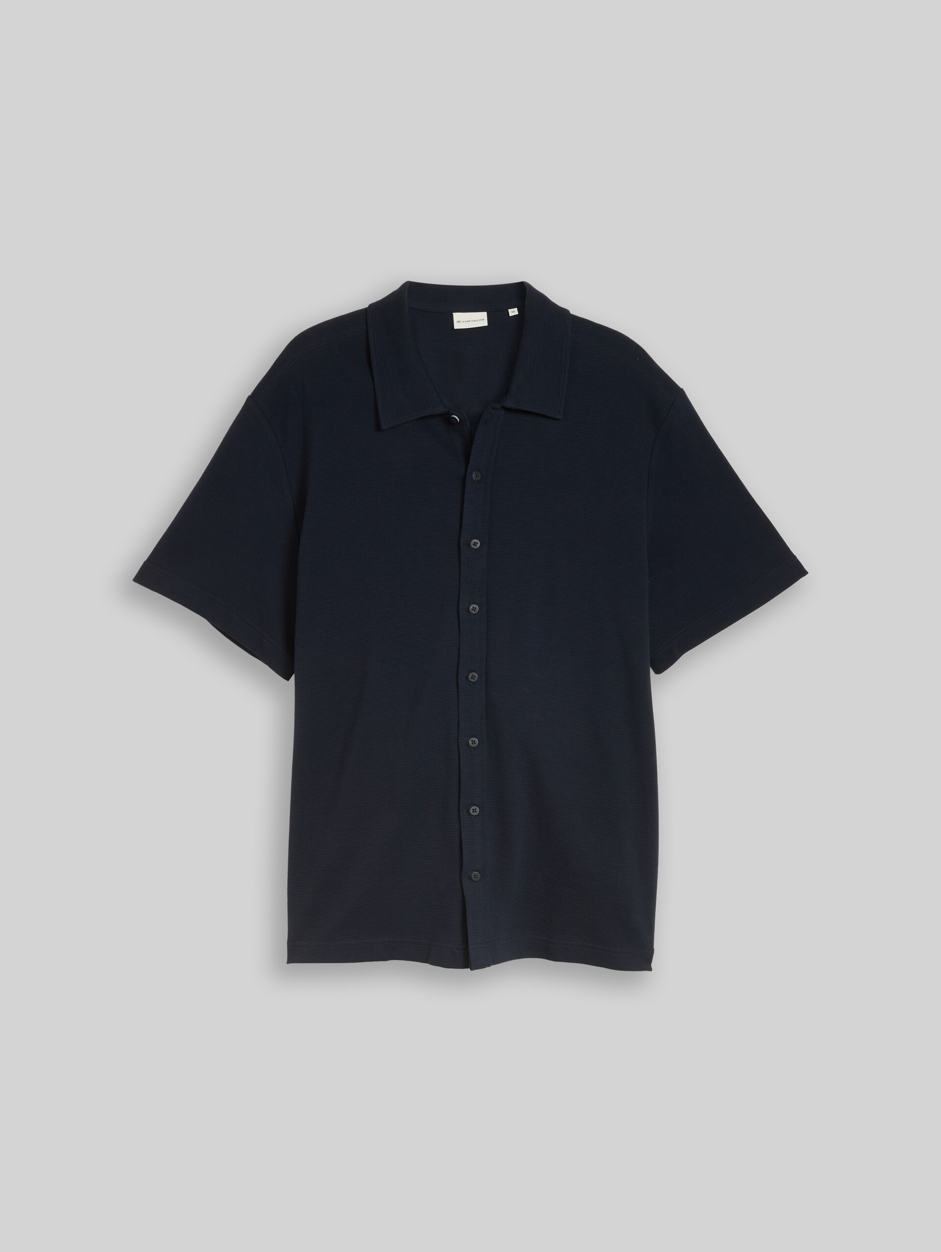 Plus Size – regular fit cotton shirt - sky captain blue ottoman - Front product view