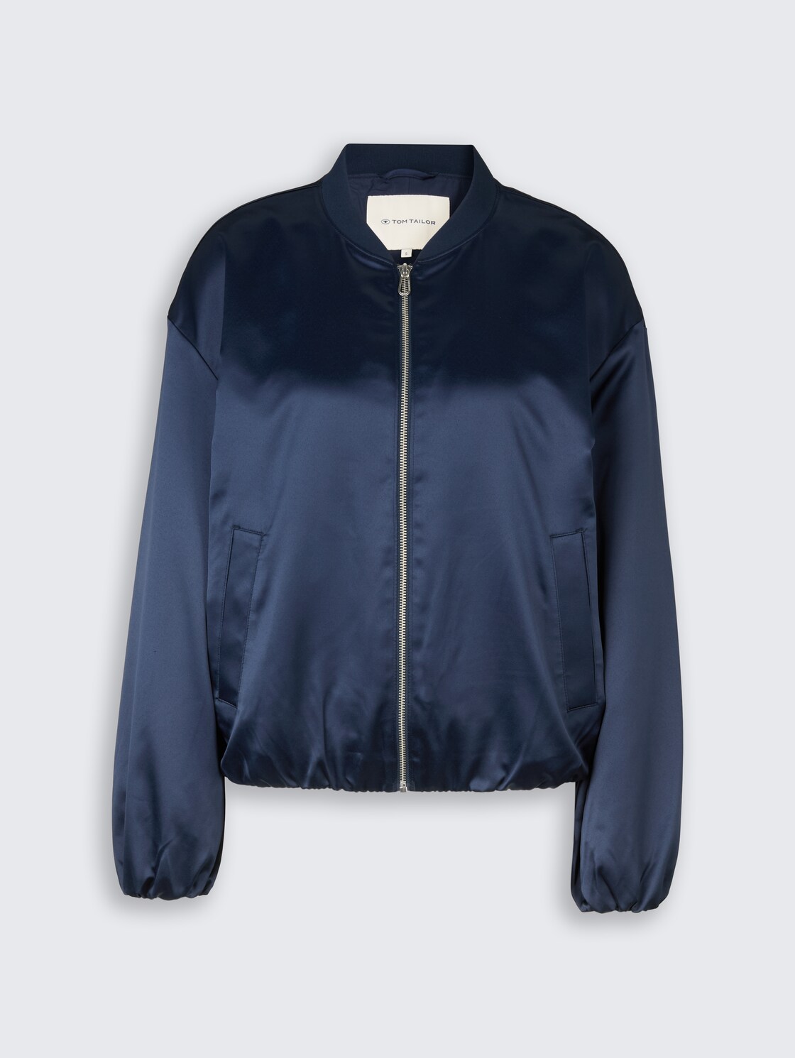 Satin Blouson Jacke mit Bomberkragen - sky captain blue - Vorder-Produkt-Ansicht