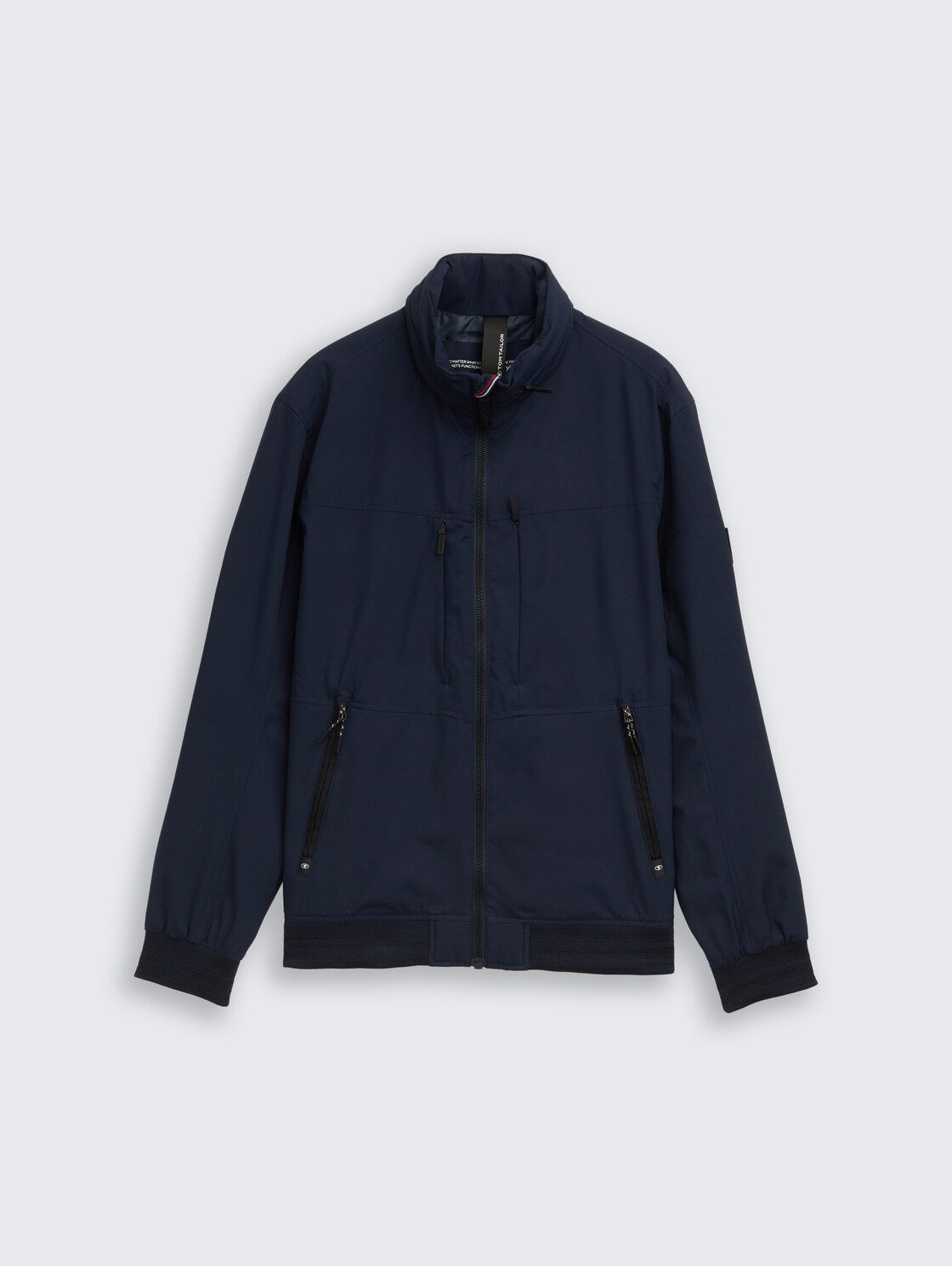 Blouson jacket with stowable hood - sky captain blue - Front product view