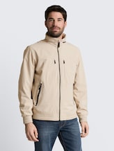 Blouson Jacke mit verstaubarer Kapuze - Cashew Beige - Model-Vorderansicht