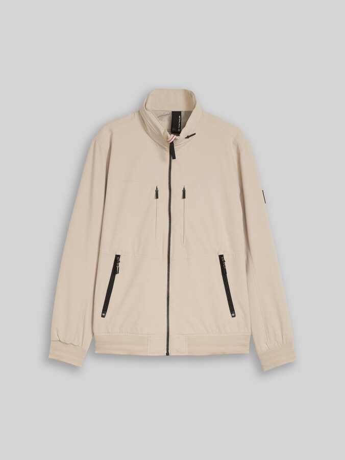 Blouson Jacke mit verstaubarer Kapuze von Men, Cashew Beige
