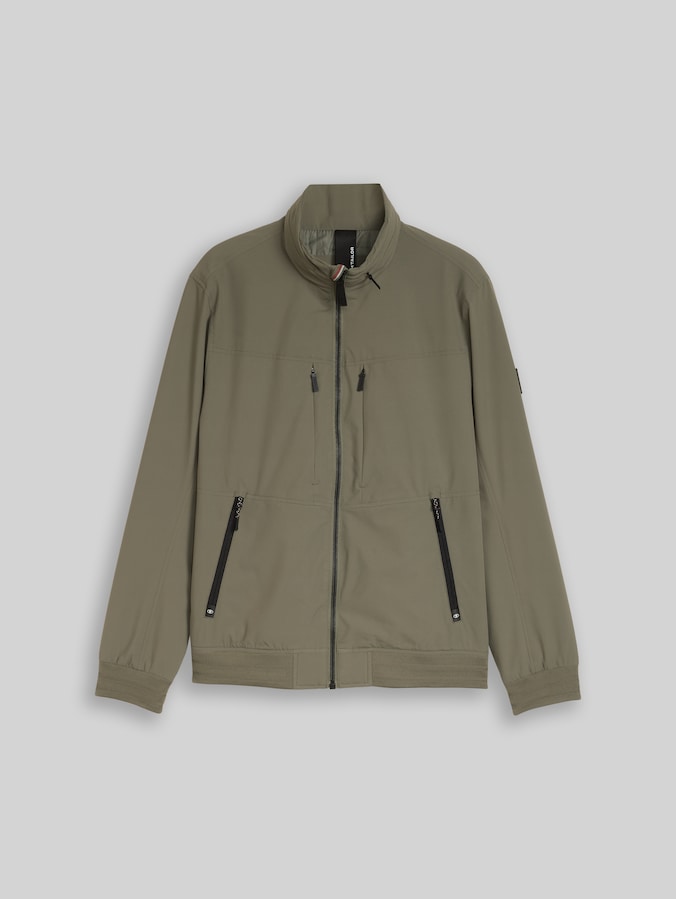 Blouson met opbergbare capuchon door Men, faded leaf green