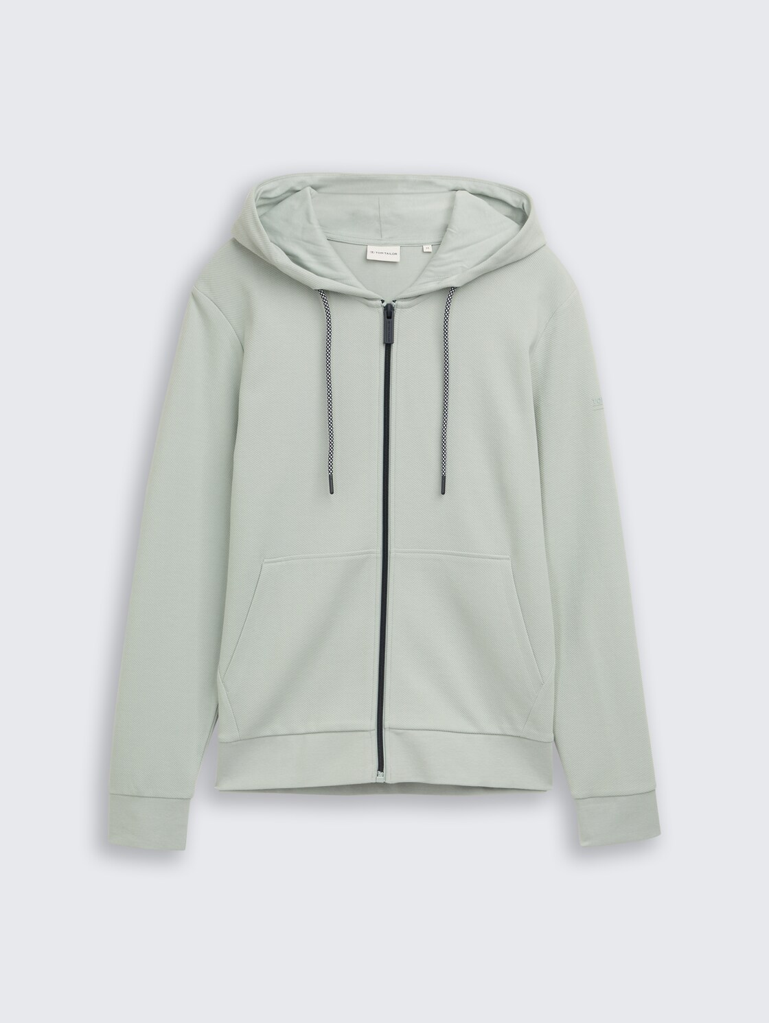 Basic Hoodie Sweatjacke - soft greyish green - Vorder-Produkt-Ansicht