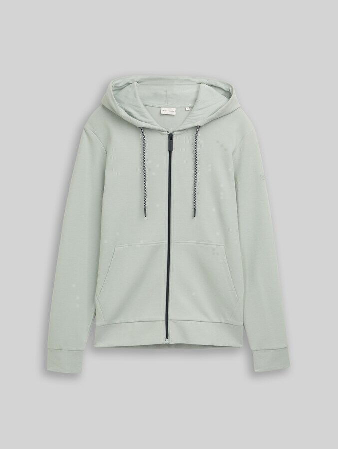 Basic hooded sweatshirt by Men, soft greyish green