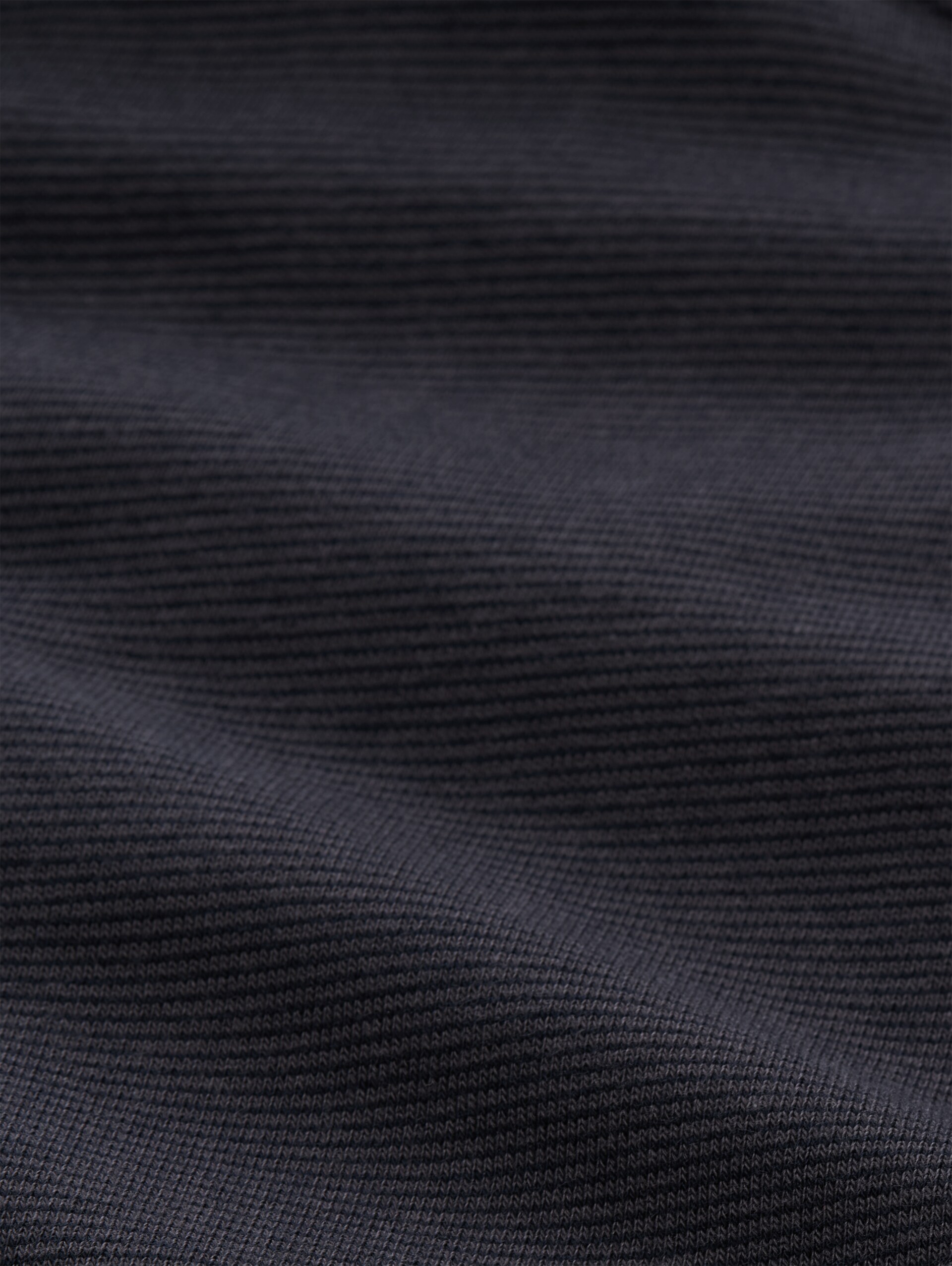 Hoodie Sweatjacke mit Logo-Badge - navy grey yarn dye stripe - Material-Ansicht