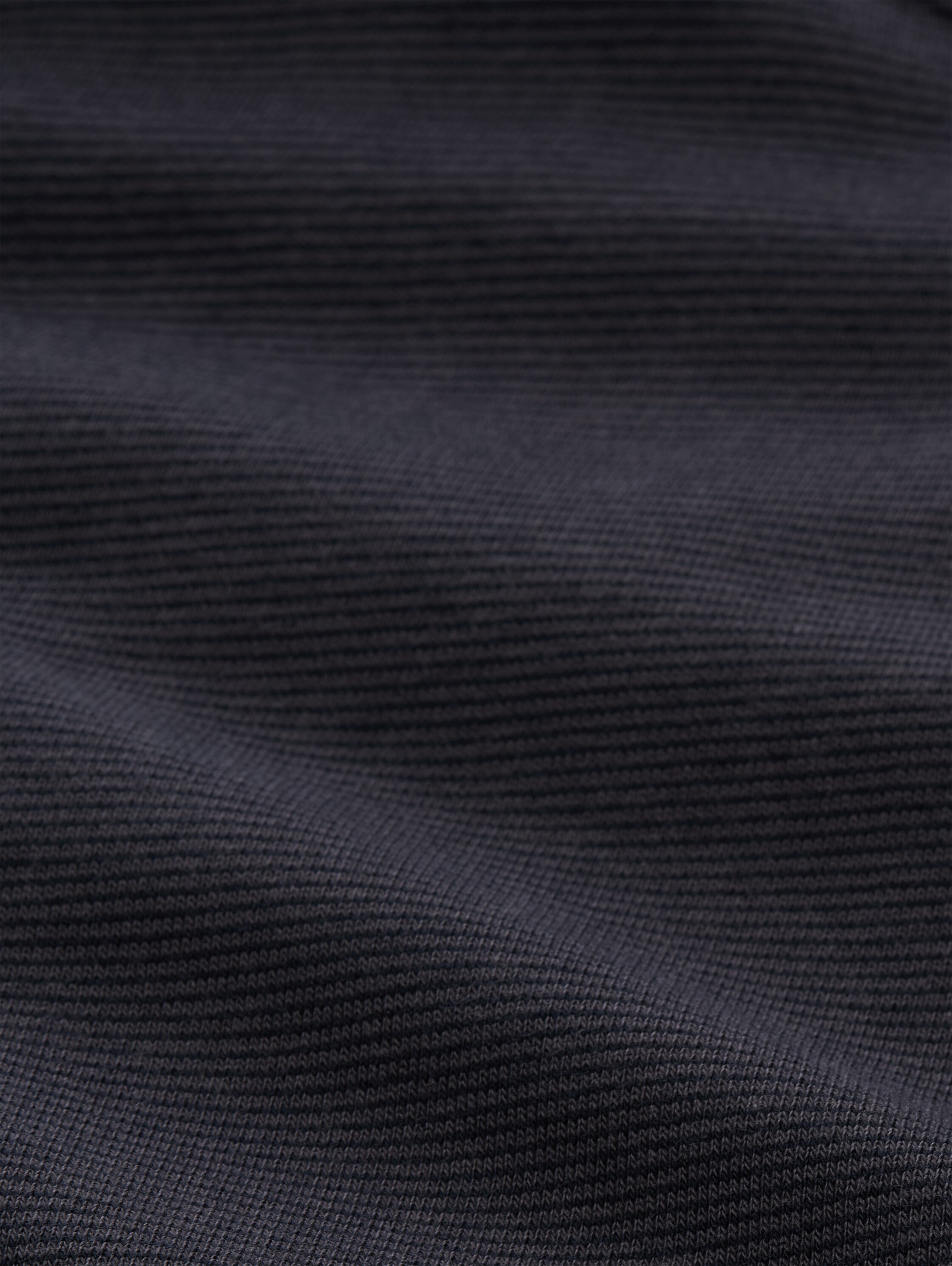 Hoodie Sweatjacke mit Logo-Badge - navy grey yarn dye stripe - Material-Ansicht