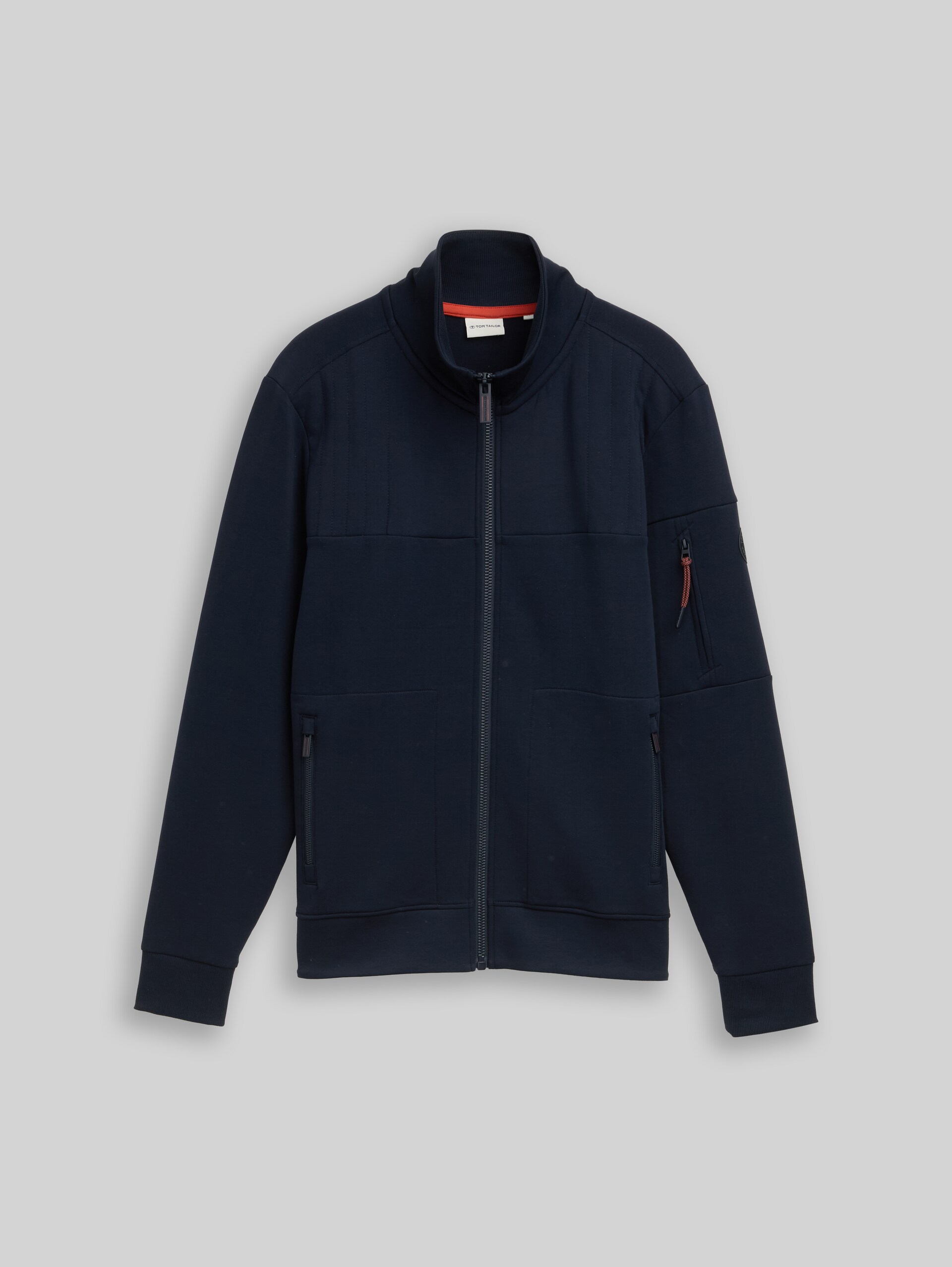 Sweatjacke mit Reißverschlusstaschen - sky captain blue - Vorder-Produkt-Ansicht