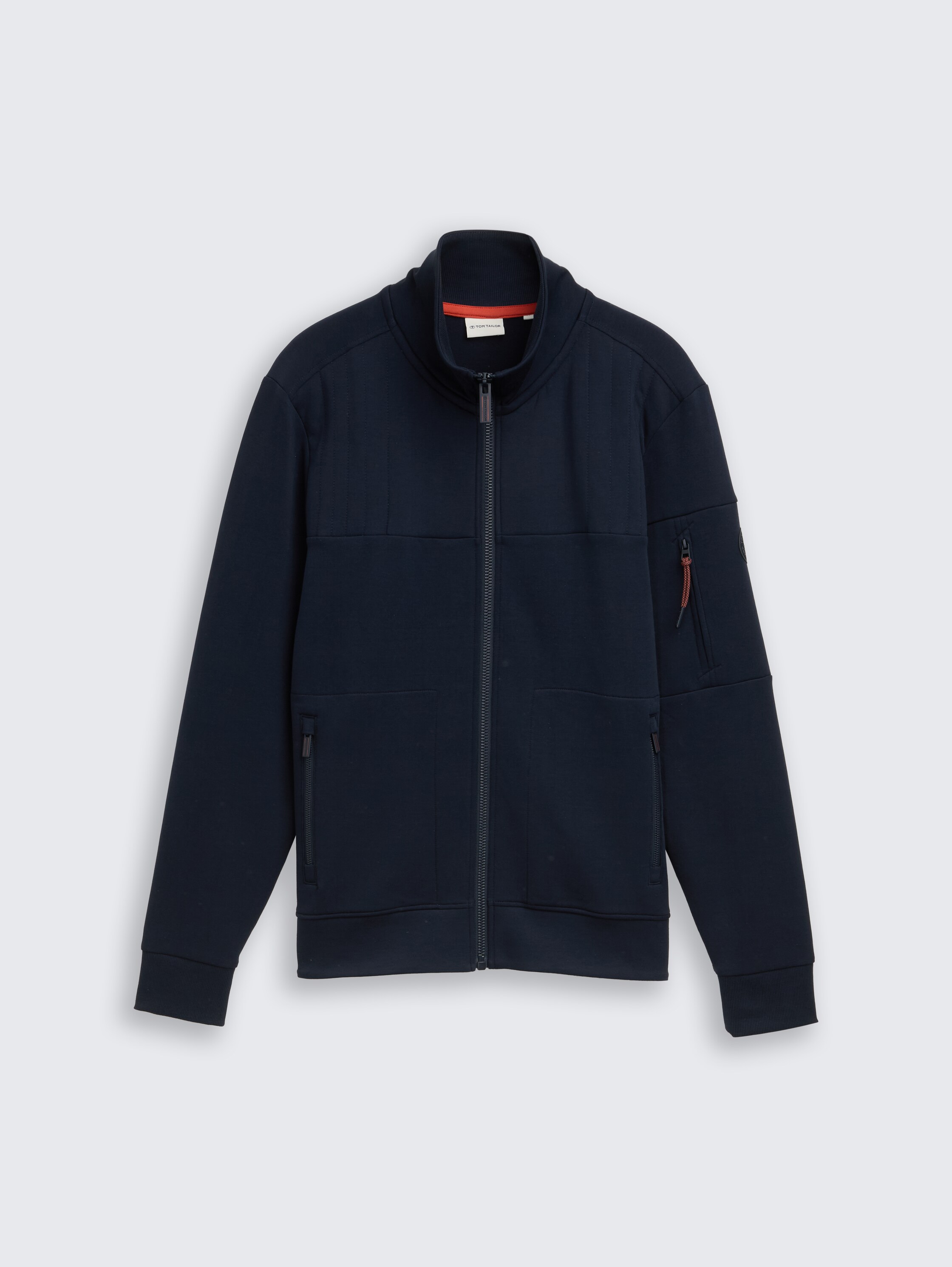 Sweatjacke mit Reißverschlusstaschen - sky captain blue - Vorder-Produkt-Ansicht