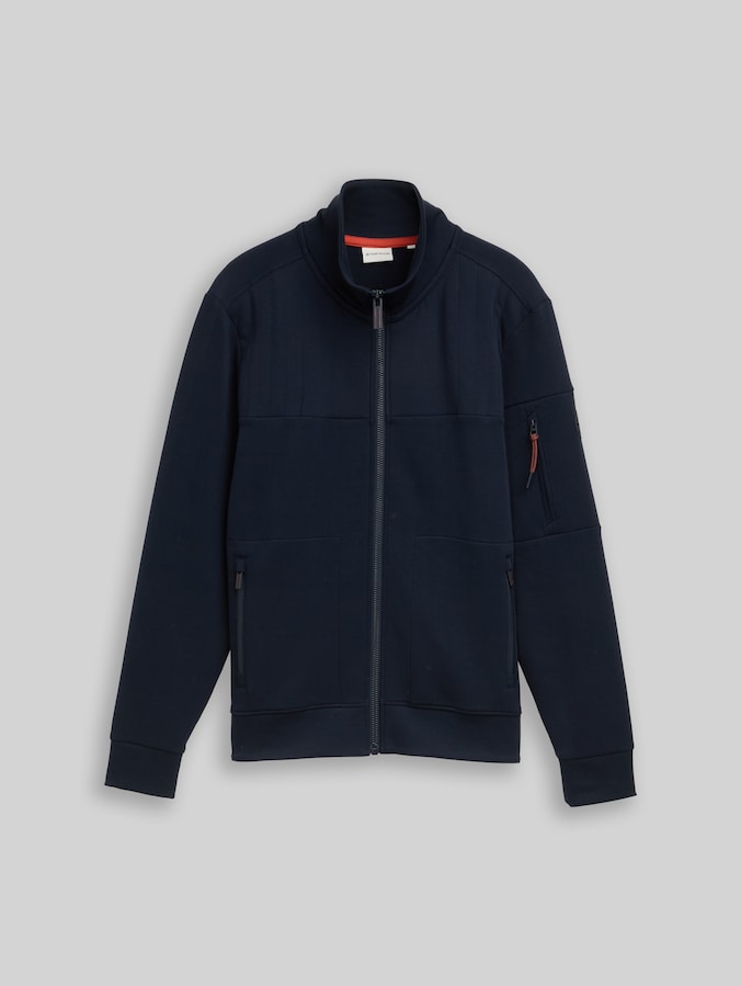 Sweat jacket with zip pockets by Men, sky captain blue