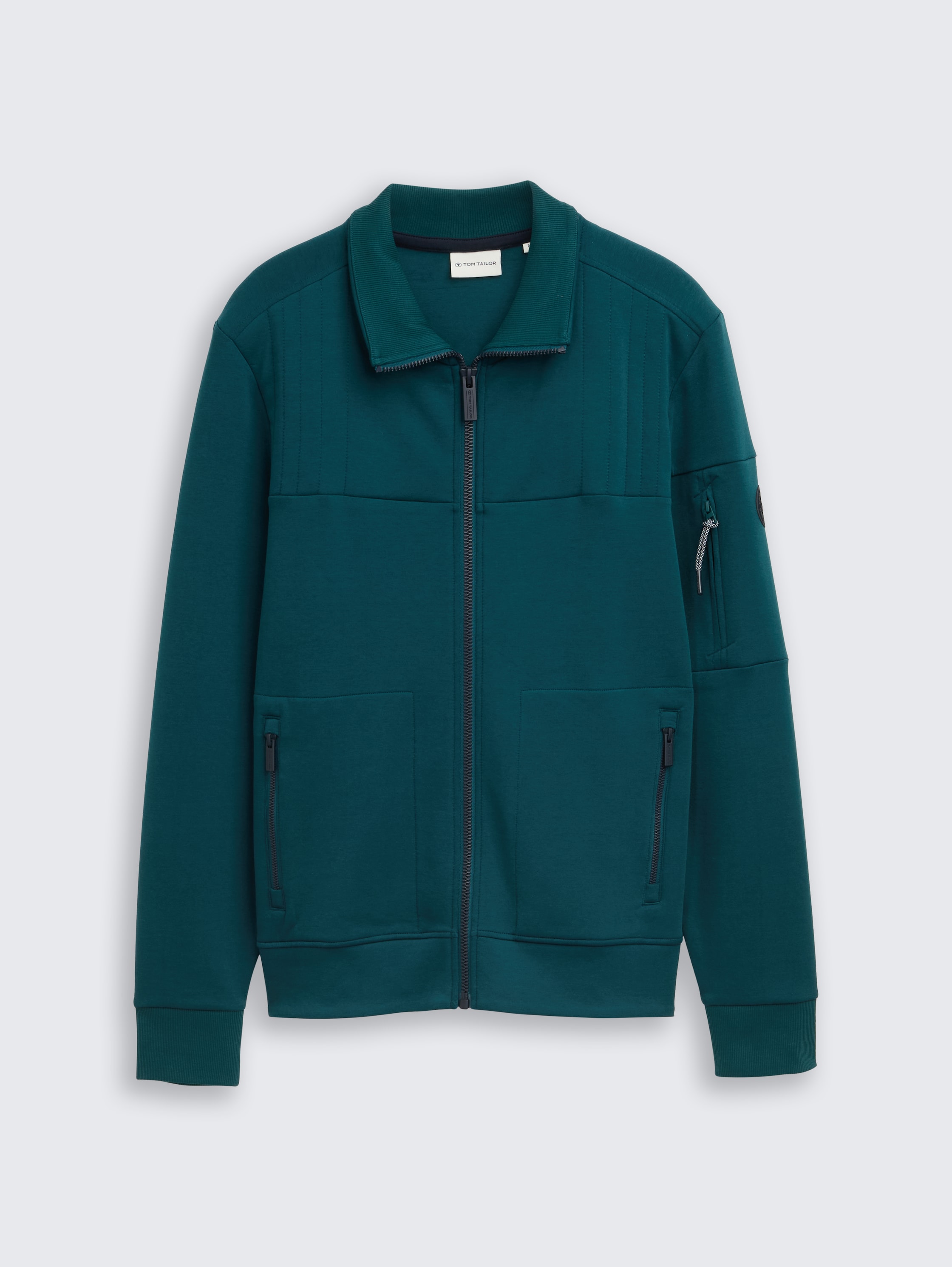 Veste sweat avec poches zippées - Deep Meadow Green - Vue de face du produit