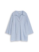 Ausgewählt, Plus Size - Loose Fit Bluse mit Stickerei von Tom Tailor, blau