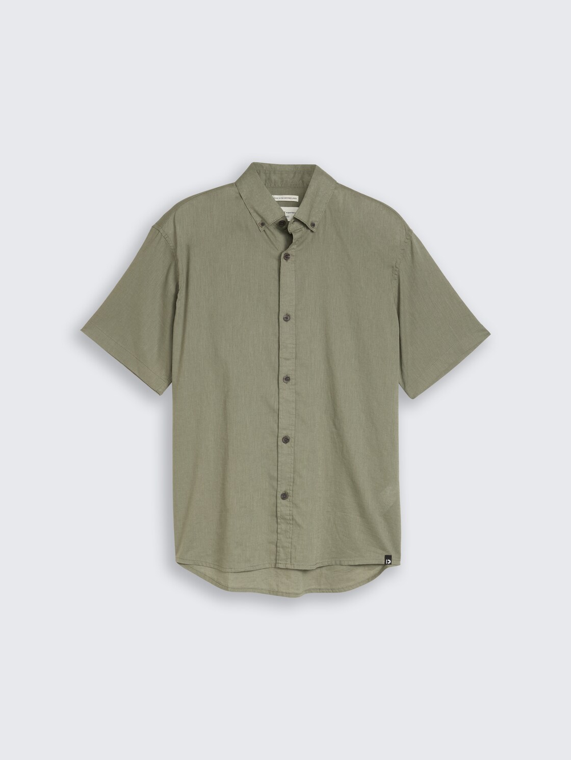 Relaxed Fit Kurzarmhemd mit Leinenanteil - Sea Spray - Vorder-Produkt-Ansicht