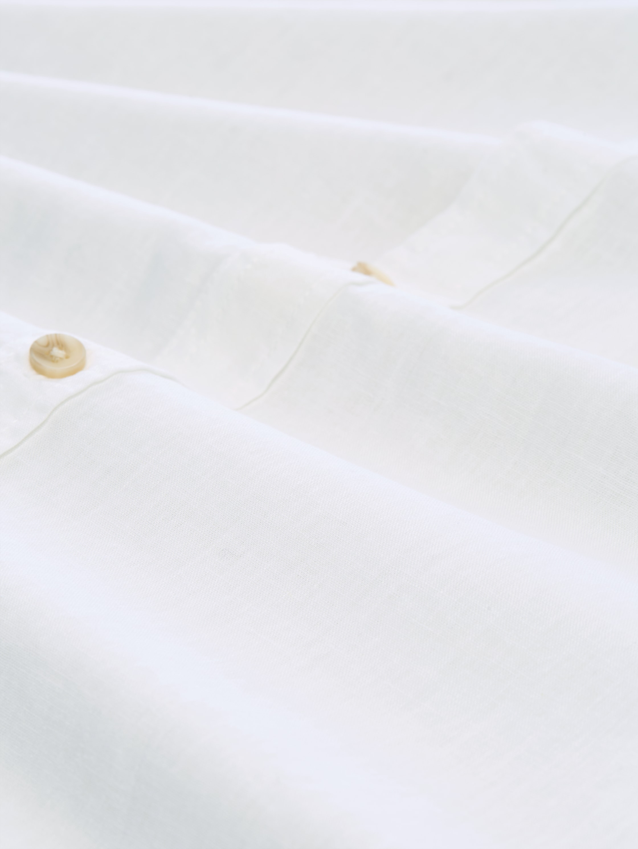 Relaxed Fit Kurzarmhemd mit Leinenanteil - white - 