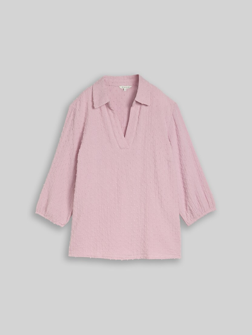 Plus Size - Cotton blouse by Women Plus Size, light elderberry