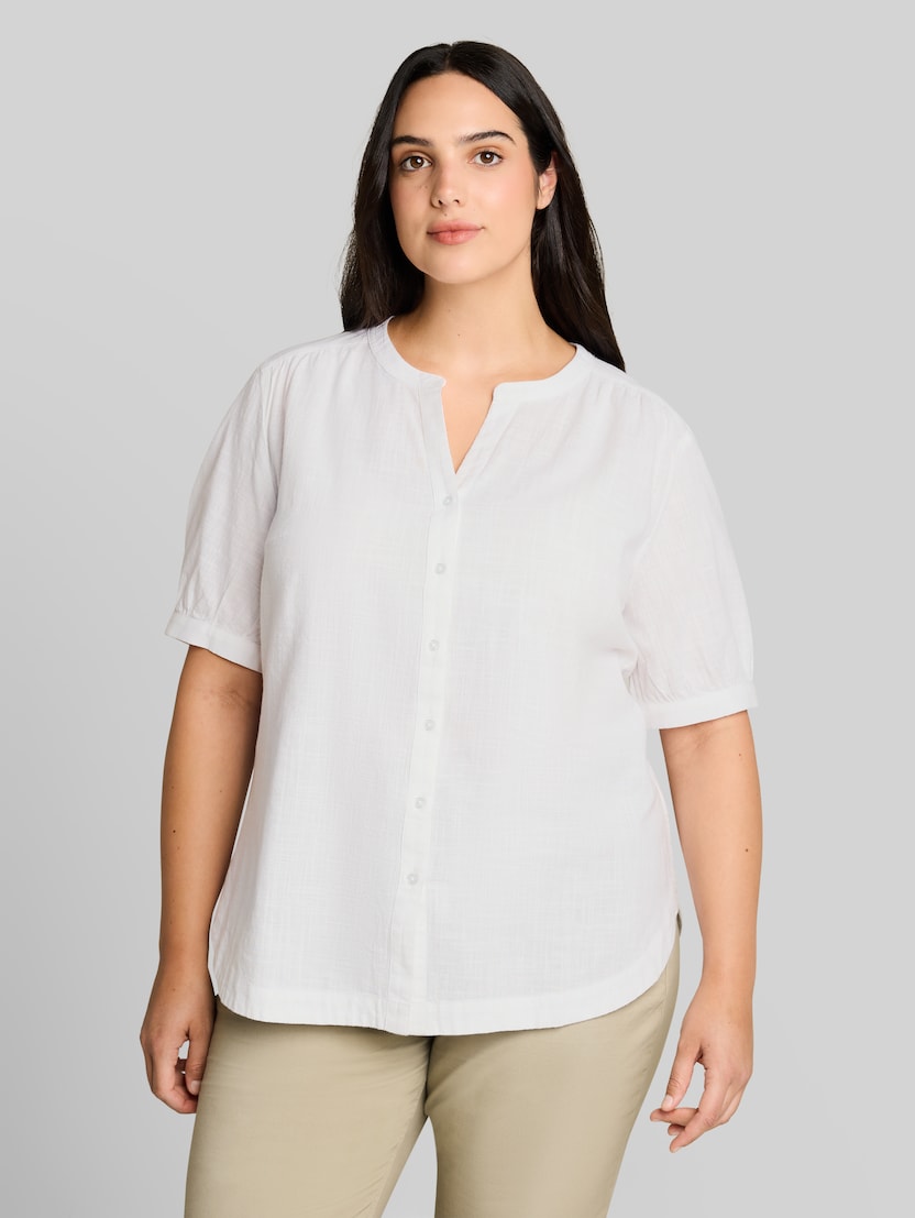Plus Size - Bluse aus Baumwolle von Women Plus Size, White