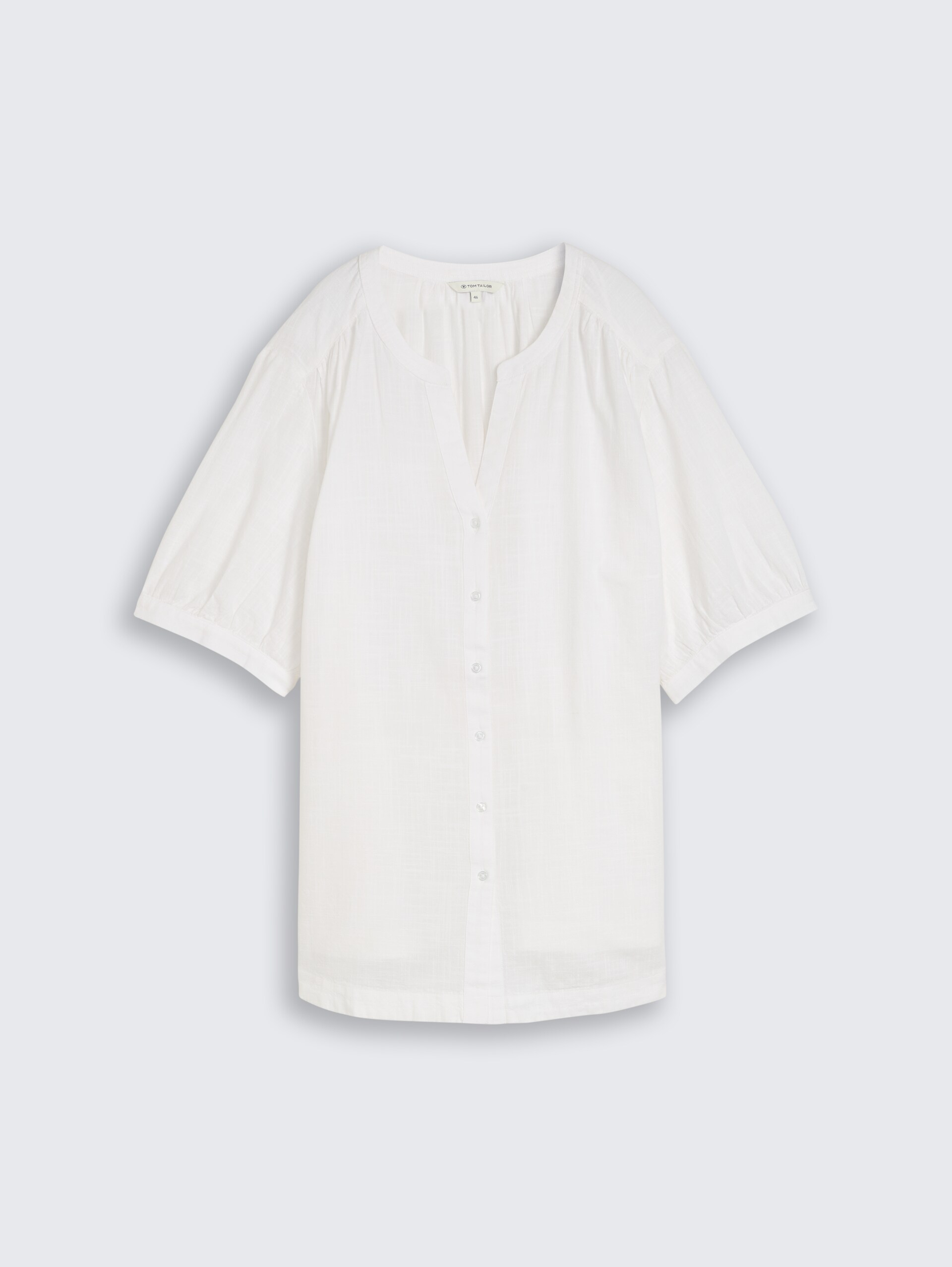 Plus Size - Blouse en coton grande taille - White - Vue de face du produit