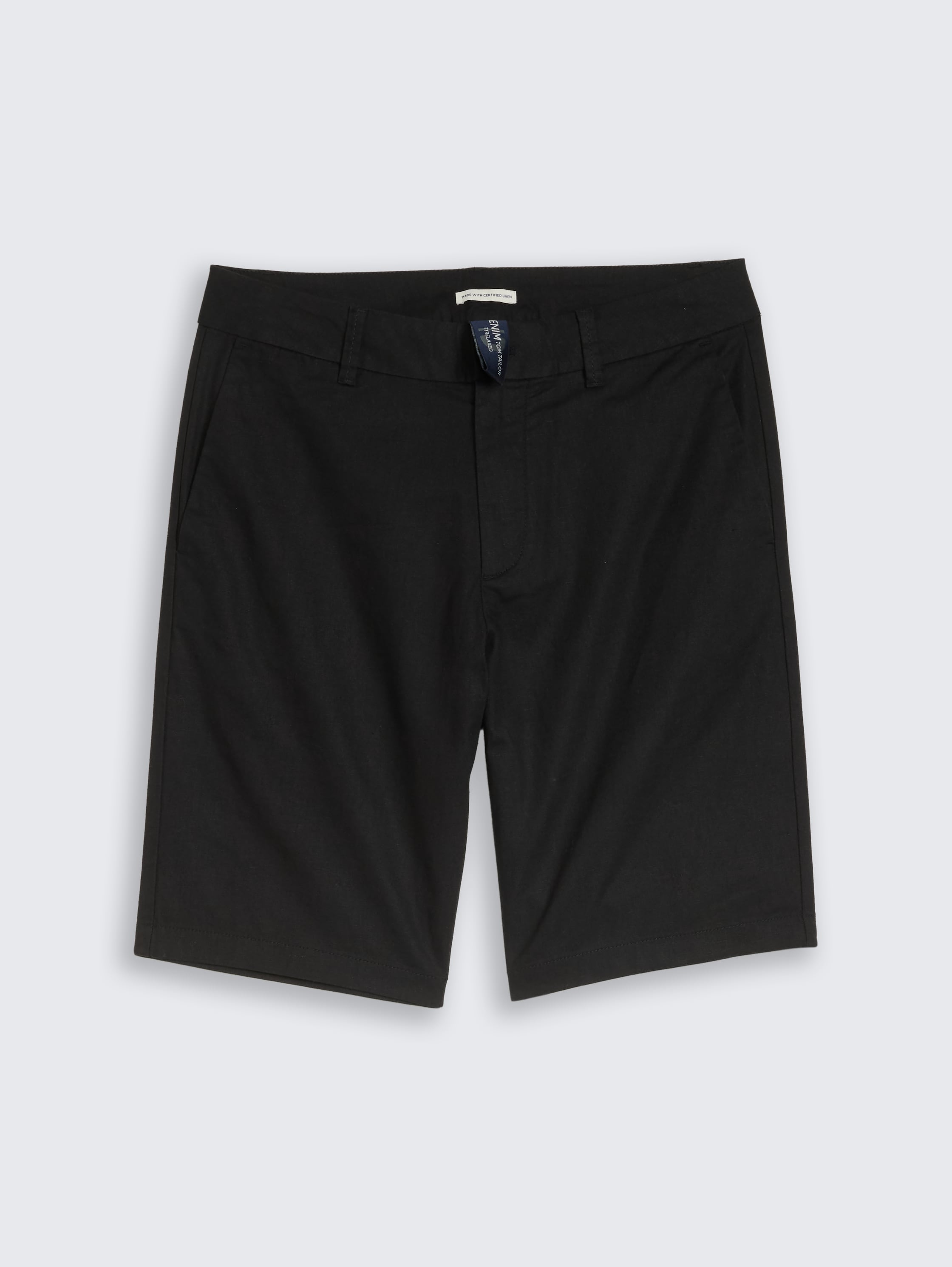 TTRELAXED Chino shorts with linen blend - black - 