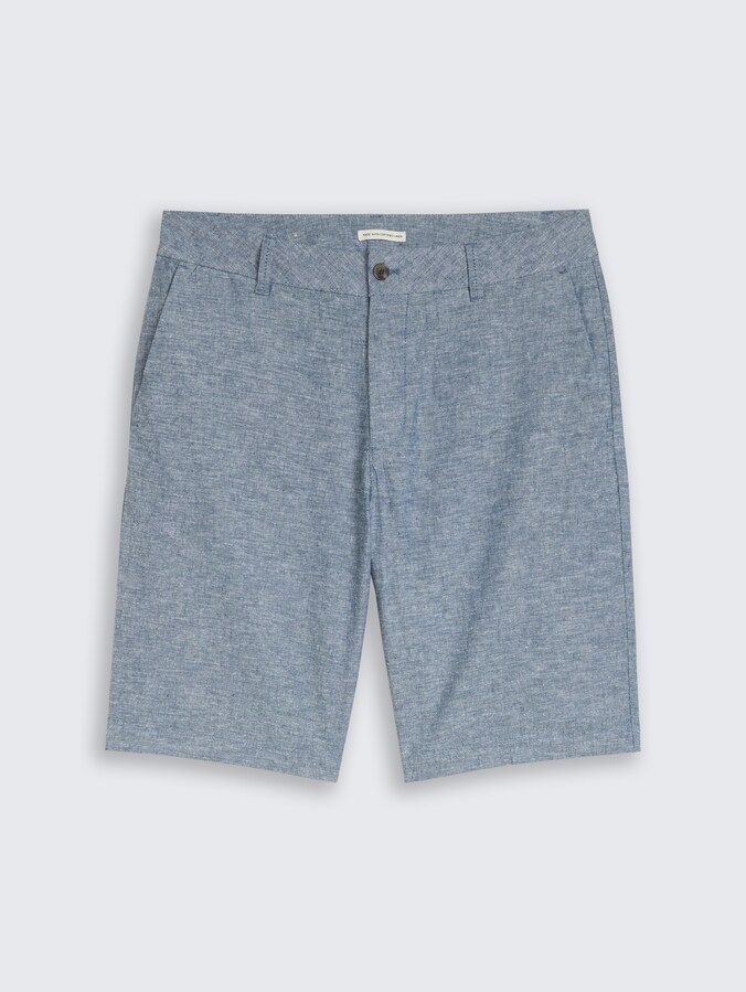 TTRELAXED Chino Shorts mit Leinenanteil von Denim Male, nighttime blue chambray