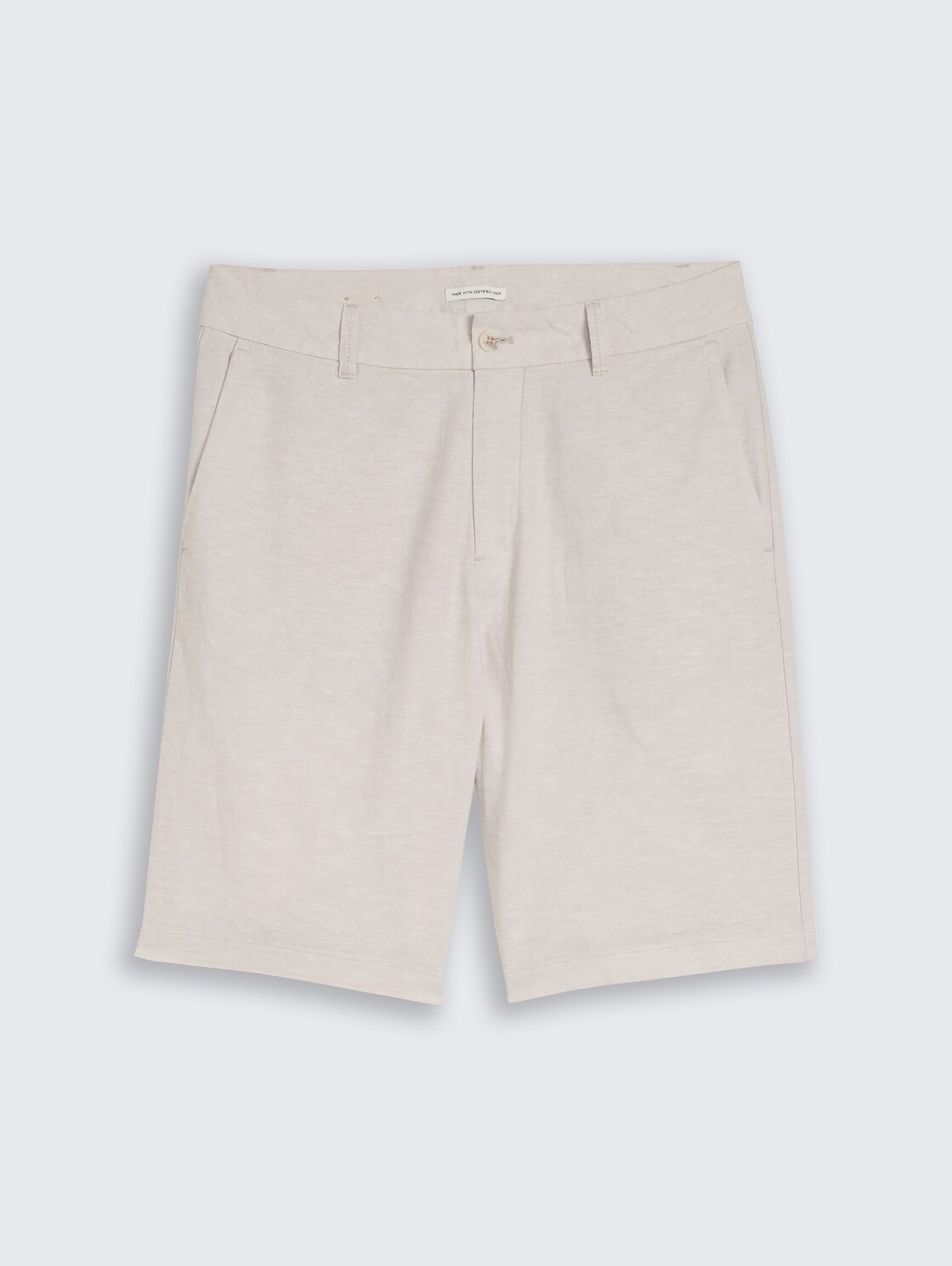 TTRELAXED Chino Shorts mit Leinenanteil - muted grey chambray - Vorder-Produkt-Ansicht