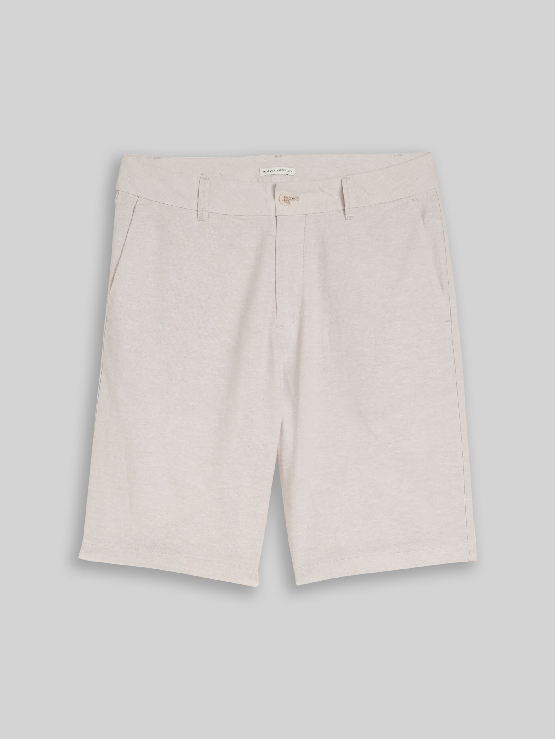 TTRELAXED Chino shorts with linen blend - muted grey chambray - Front product view