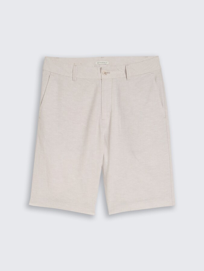 TTRELAXED Chino Shorts mit Leinenanteil von Denim Male, muted grey chambray