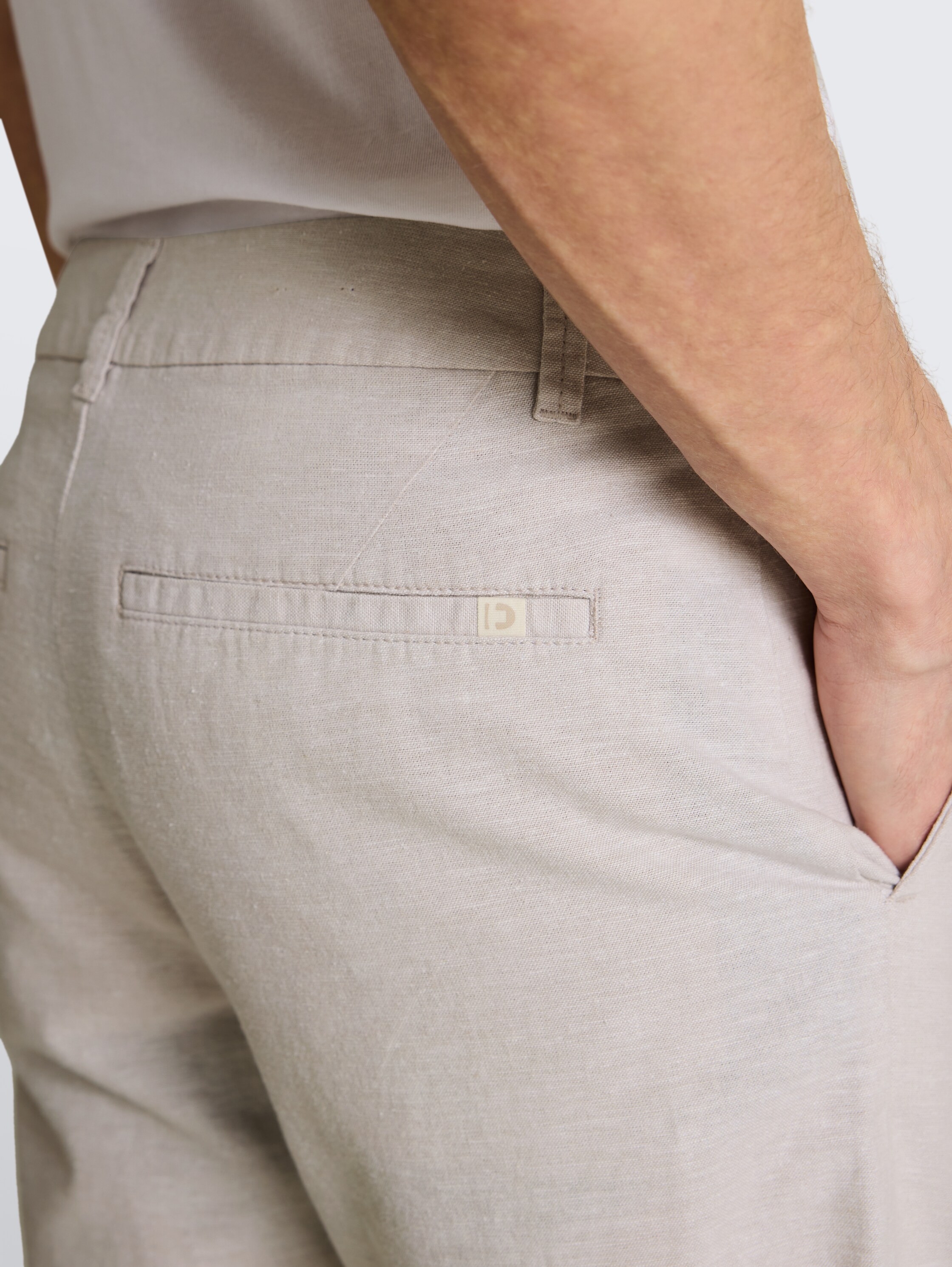 TTRELAXED chino-short met linnen - muted_grey_chambray - 