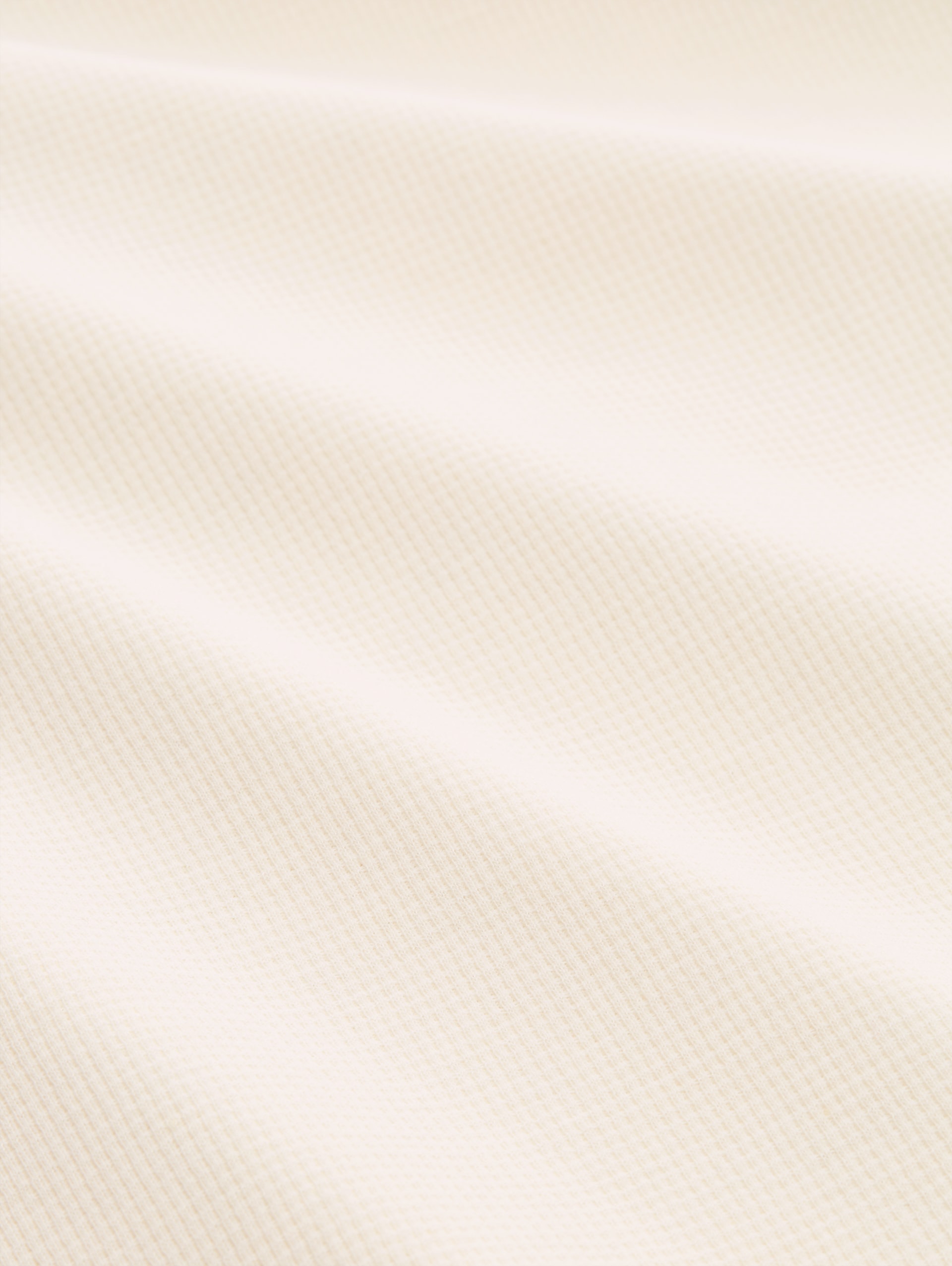 Langarmshirt mit Waffelstruktur - Gardenia White - Material-Ansicht