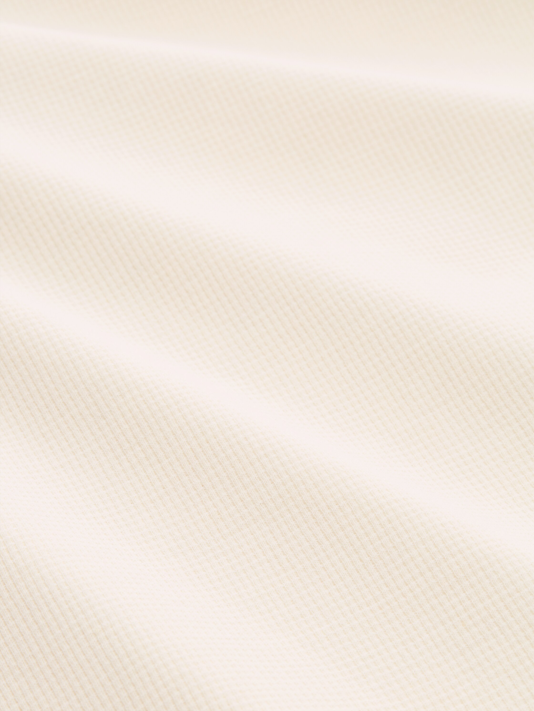 Long-sleeved shirt with waffle texture - Gardenia White - Material view