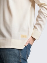 Top à manches longues avec texture gaufrée - Gardenia White - Vue détaillée du modèle