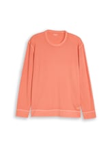 Nicht ausgewählt, Langarmshirt mit Waffelstruktur von Tom Tailor, rot