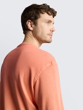 Langarmshirt mit Waffelstruktur - Wild Coral - Detail-Model-Ansicht