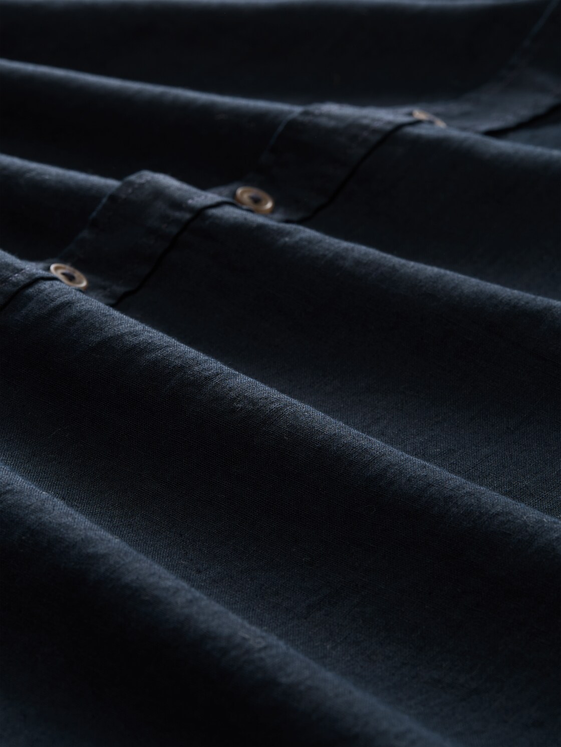 Plus Size - Regular Fit Kurzarmhemd mit Leinenanteil - sky captain blue - Material-Ansicht