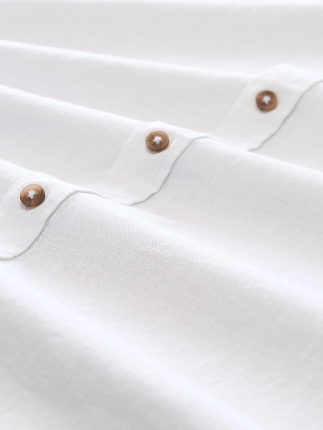 Plus Size - Regular Fit Kurzarmhemd mit Leinenanteil - White - Material-Ansicht