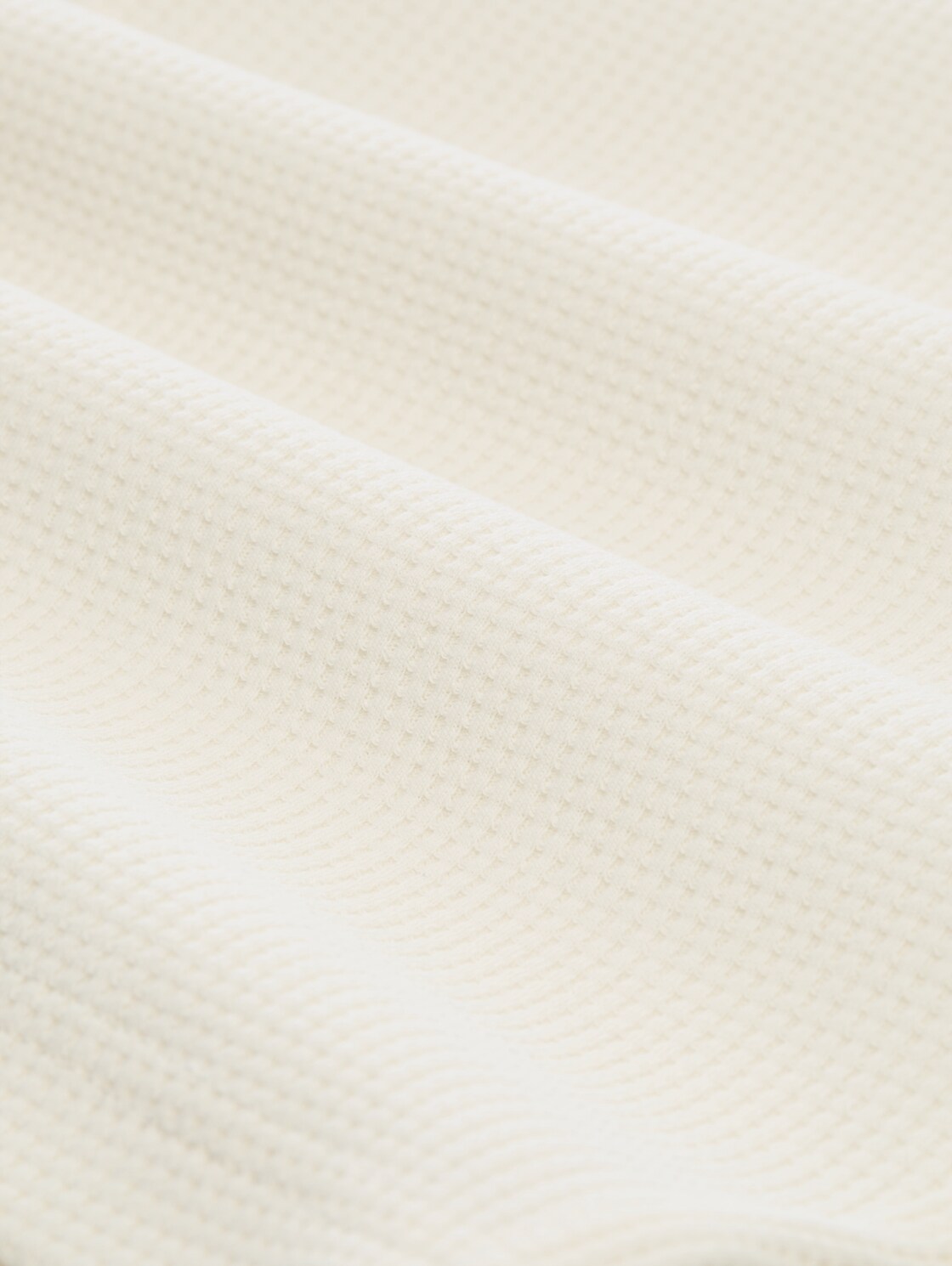 Relaxed Shorts mit Waffelstruktur - Wool White - Material-Ansicht