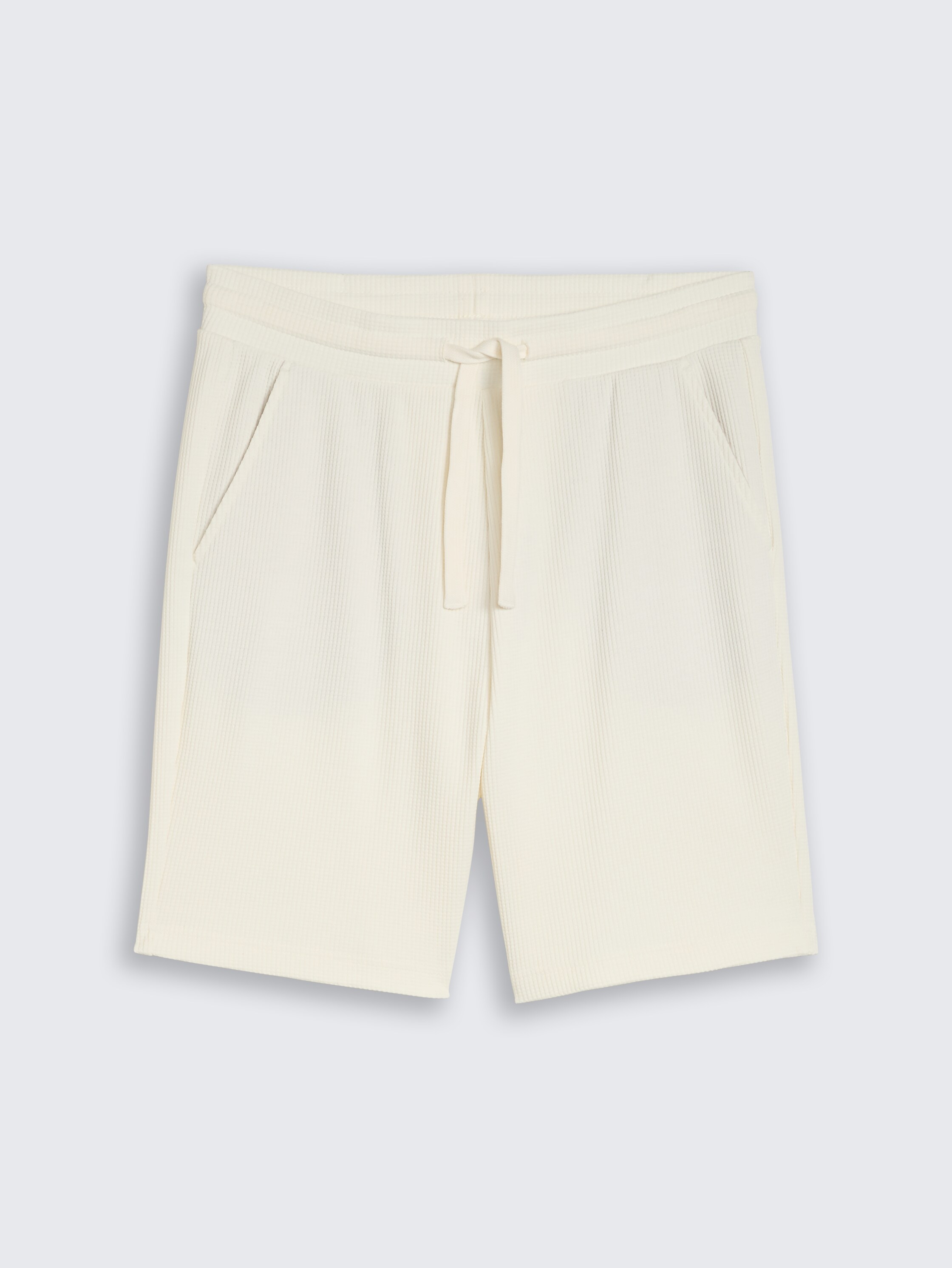 Relaxed shorts met wafelstructuur - wool_white - 