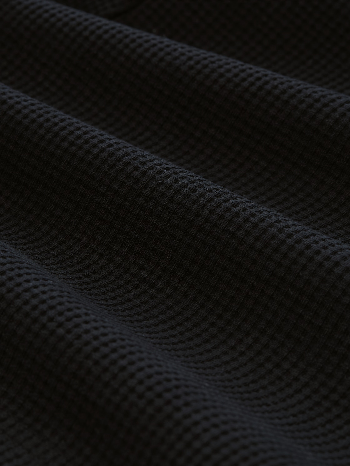 Relaxed Shorts mit Waffelstruktur - Black - Material-Ansicht