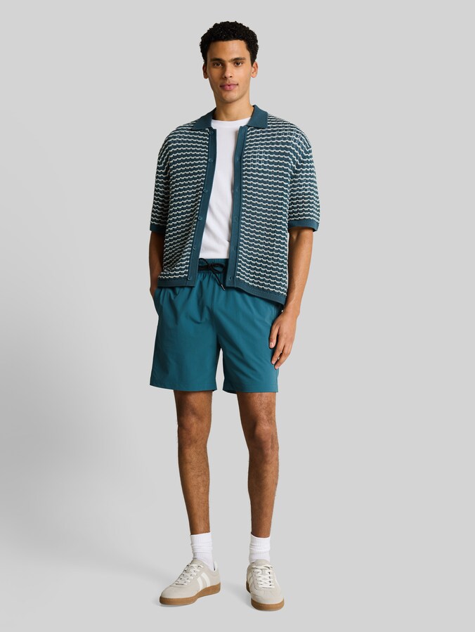 Ultralichte relaxed fit shorts door Denim Male, tide petrol