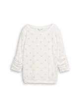 Ausgewählt, Slim Fit Sweatshirt mit Herz-Print von Tom Tailor, weiß