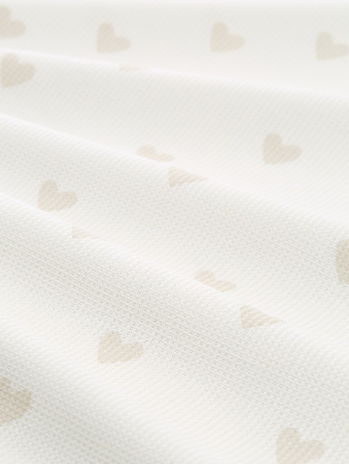 Slim Fit Sweatshirt mit Herz-Print - off white tonal heart print - Material-Ansicht