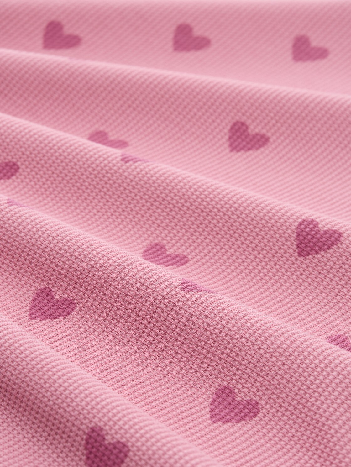 Slim Fit Sweatshirt mit Herz-Print - pink tonal heart print - Material-Ansicht