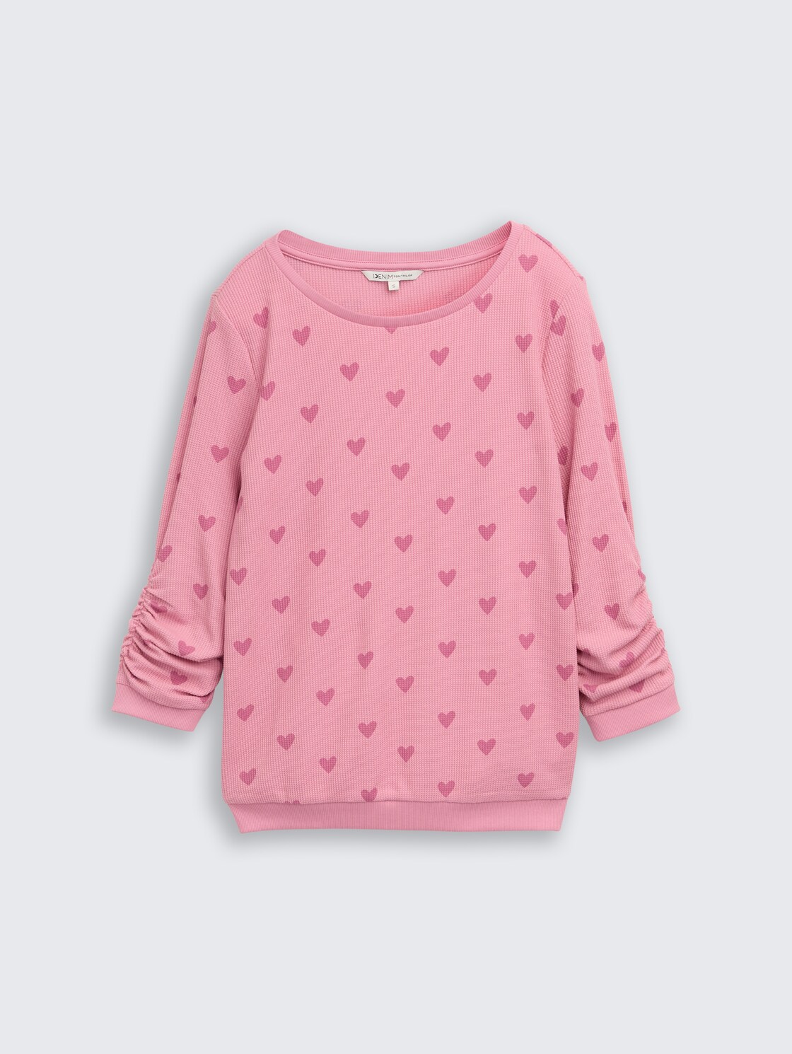 Slim Fit Sweatshirt mit Herz-Print - pink tonal heart print - Vorder-Produkt-Ansicht