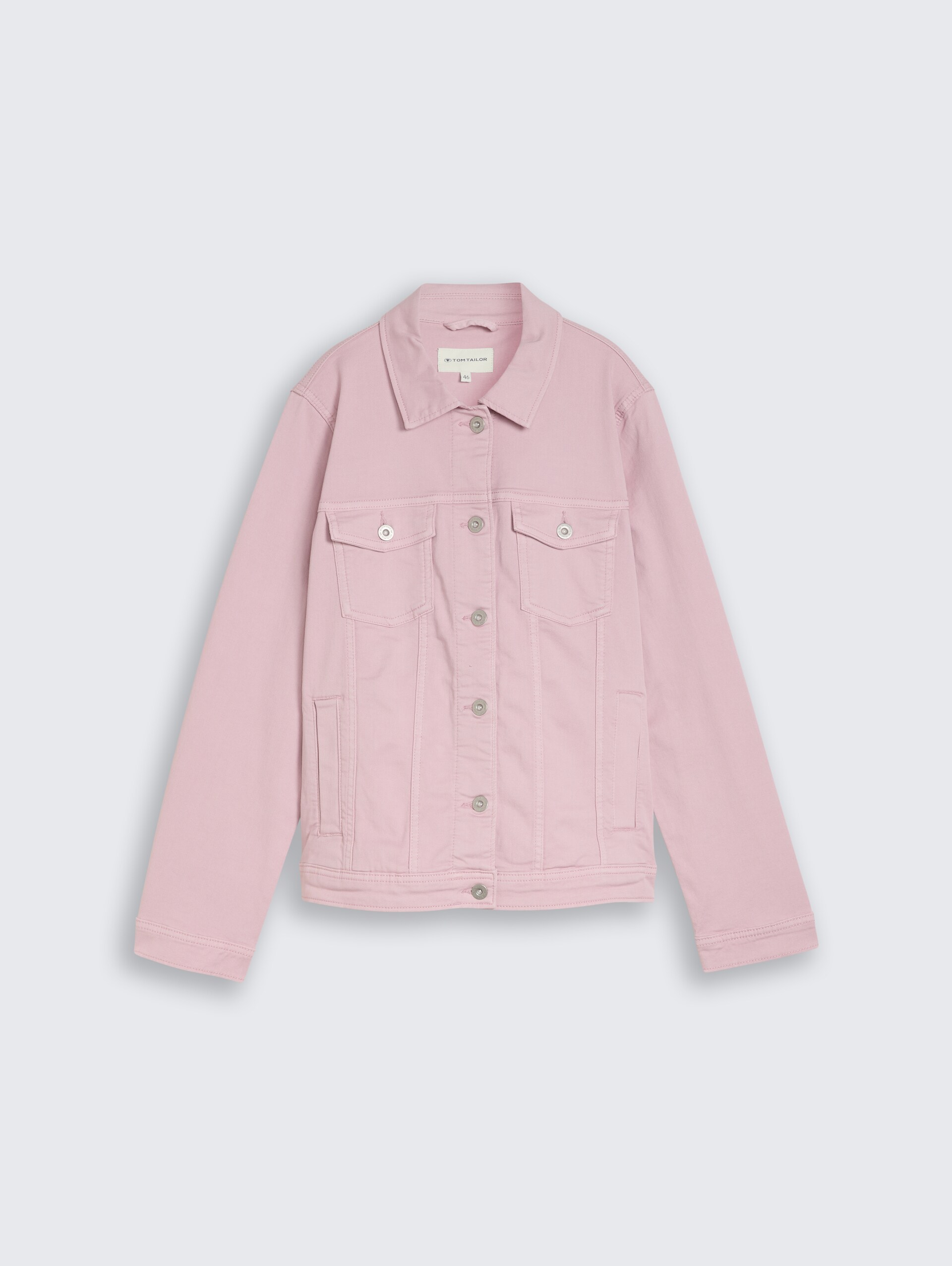 Plus Size - Jeansjacke mit Eingriffstaschen - light elderberry - Vorder-Produkt-Ansicht