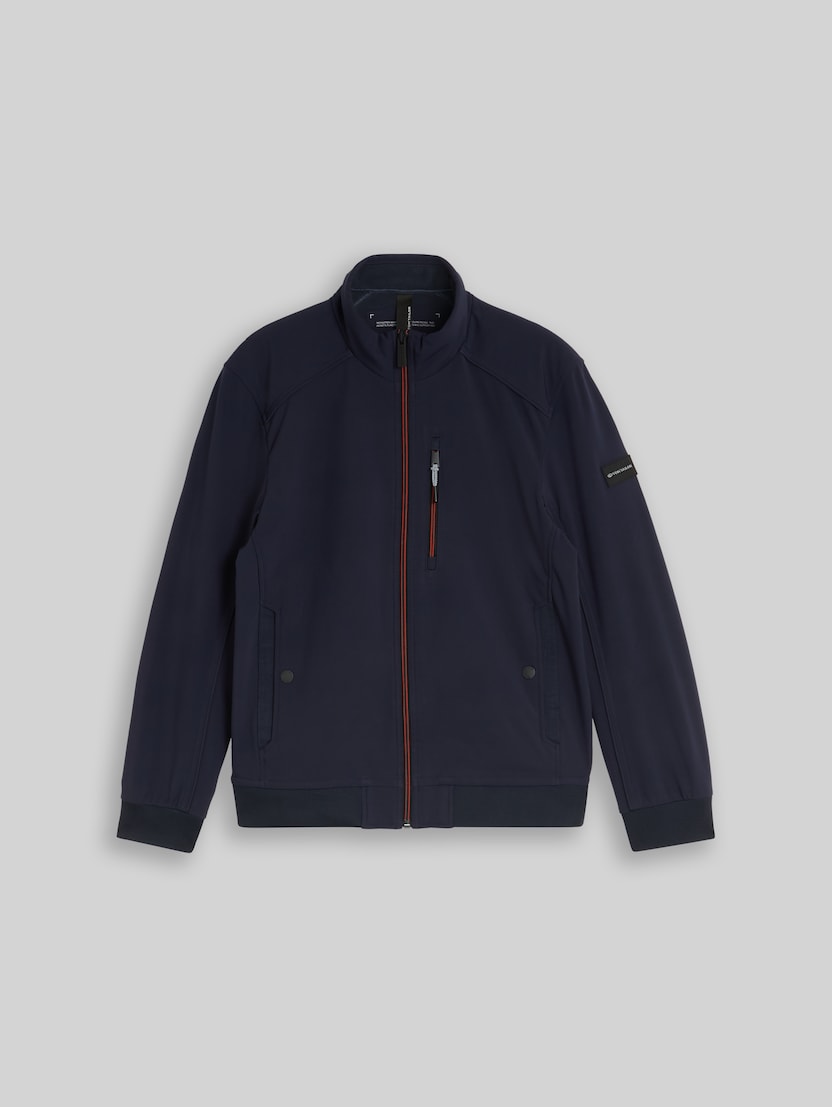 Softshell Jacke mit Stehkragen von Men, sky captain blue