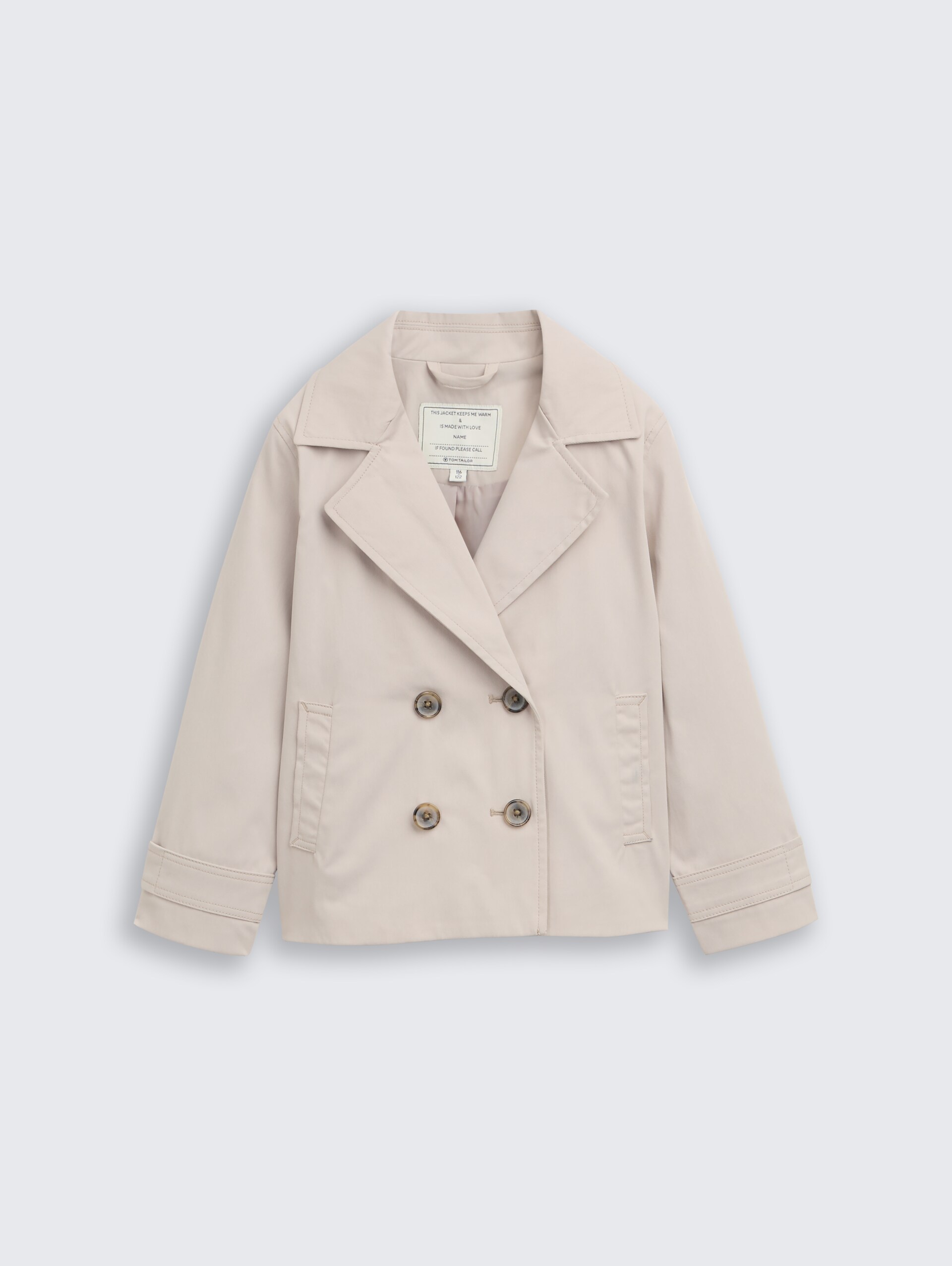 Trenchcoat mit wasserabweisender Funktion - cloud grey - Vorder-Produkt-Ansicht