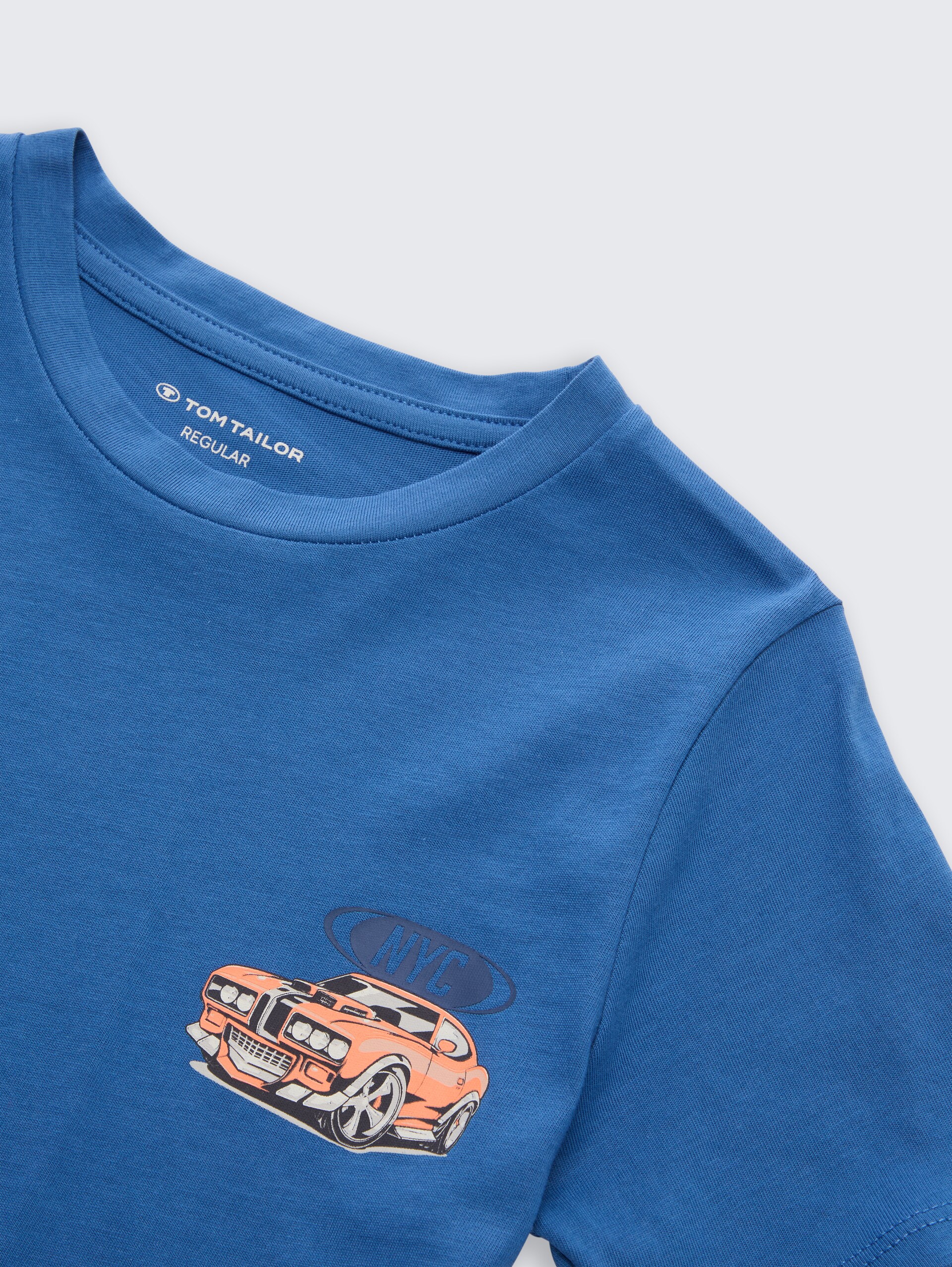 T-shirt in 2-pack - Wool White - Detailaanzicht model