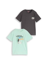 Ausgewählt, T-Shirt im 2er-Pack von Tom Tailor, grün