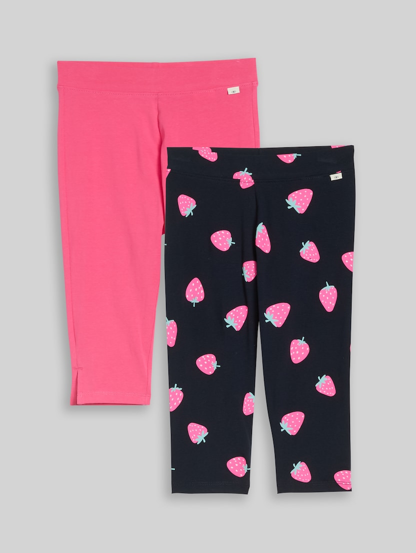 Leggings in 2-pack door Mini Girls, Flashy Pink