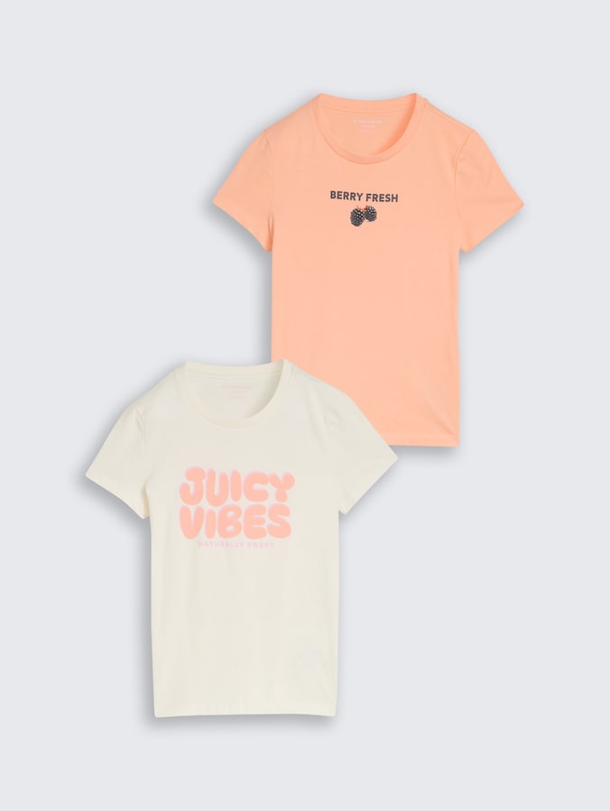 T-shirt 2-pack by Teen Girls, Wool White