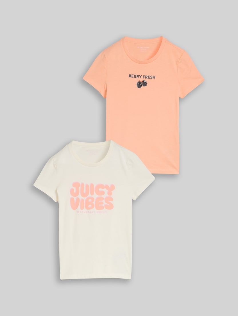 T-shirt 2-pack by Teen Girls, Wool White
